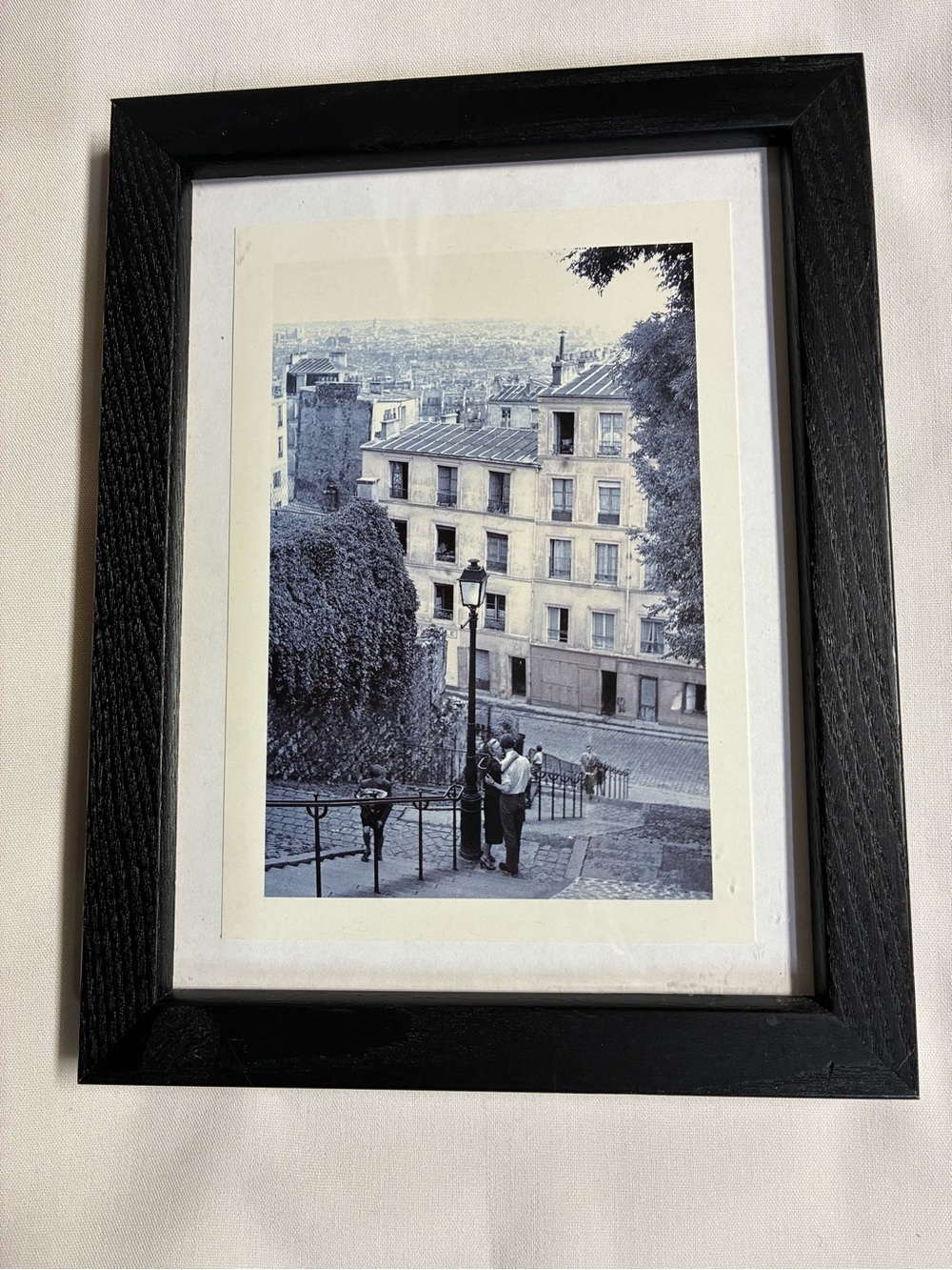 Vintage Paris Montmartre Framed Art Print Black Wood Frame French Wall Decor